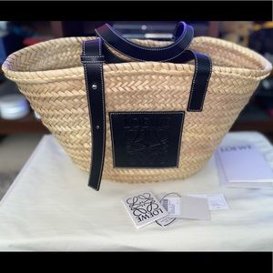 Loewe Basket Bag in black leather